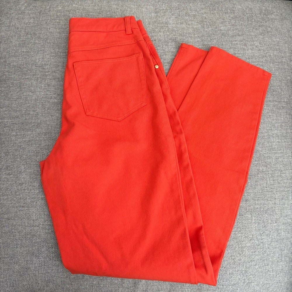 Escada Women's Orange Cotton Denim Pants